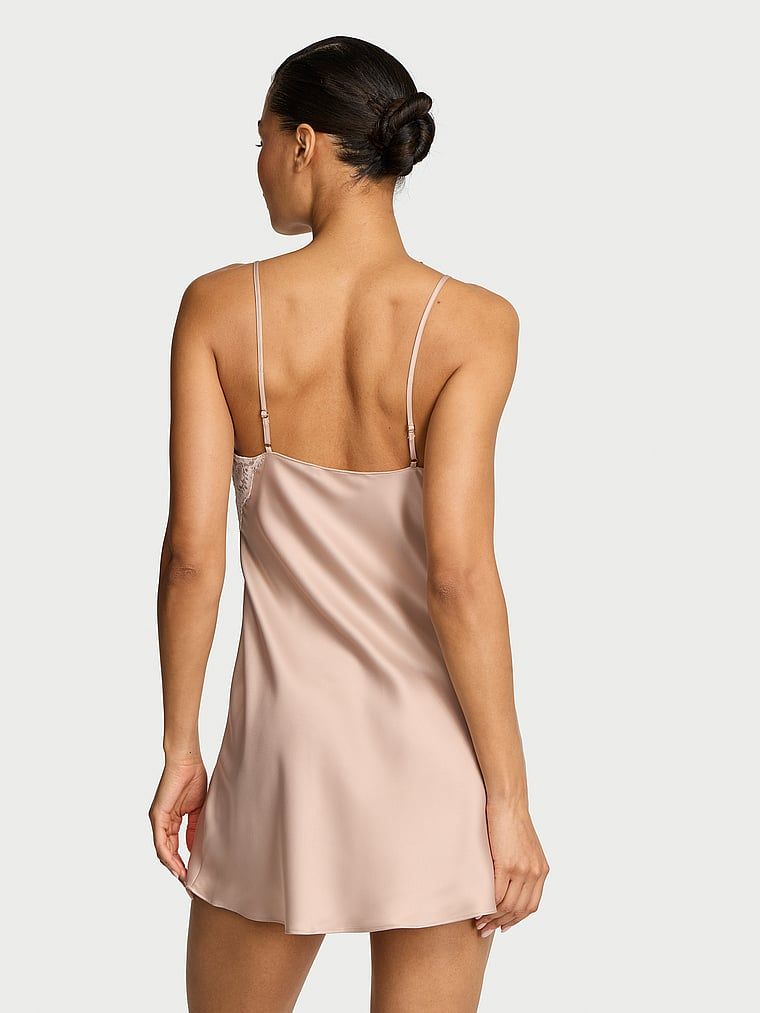 Dream Angels Koszulka nocna satynowa Lace-Trim