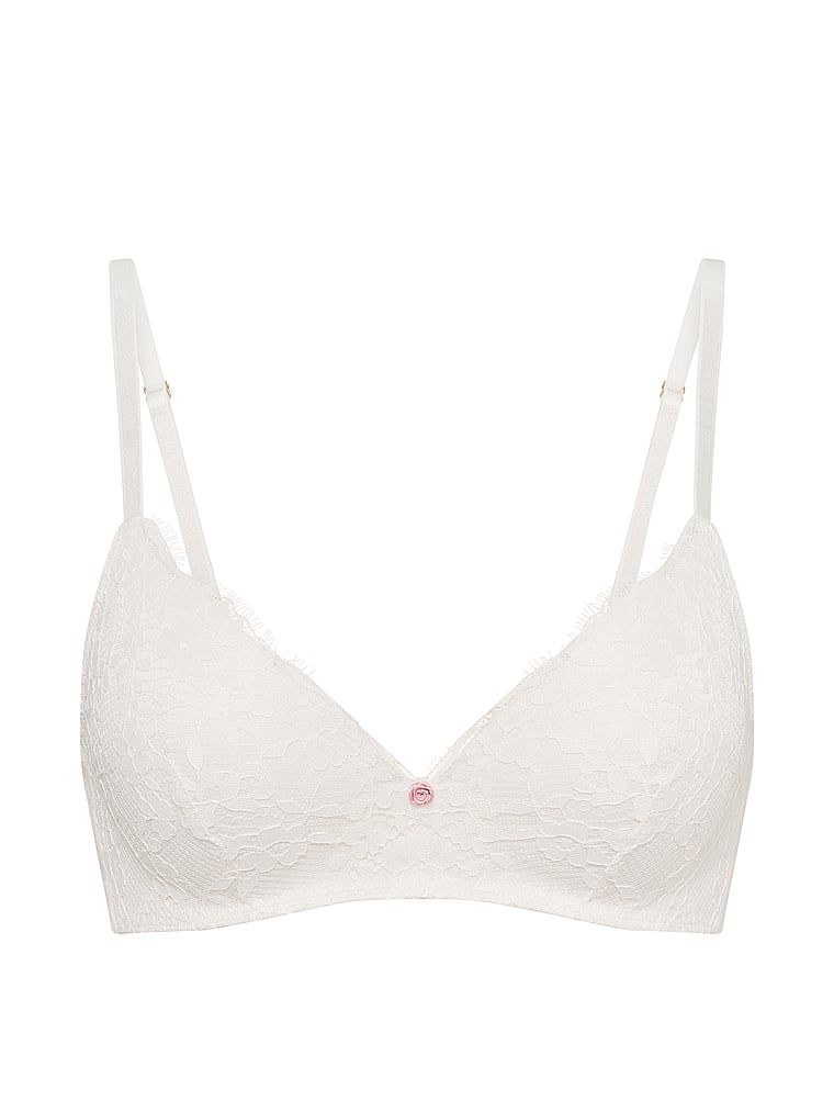Biustonosz push-up koronkowy bez fiszbin. Produkt ma kolor biały i pochodzi z kolekcji Dream Angels. 