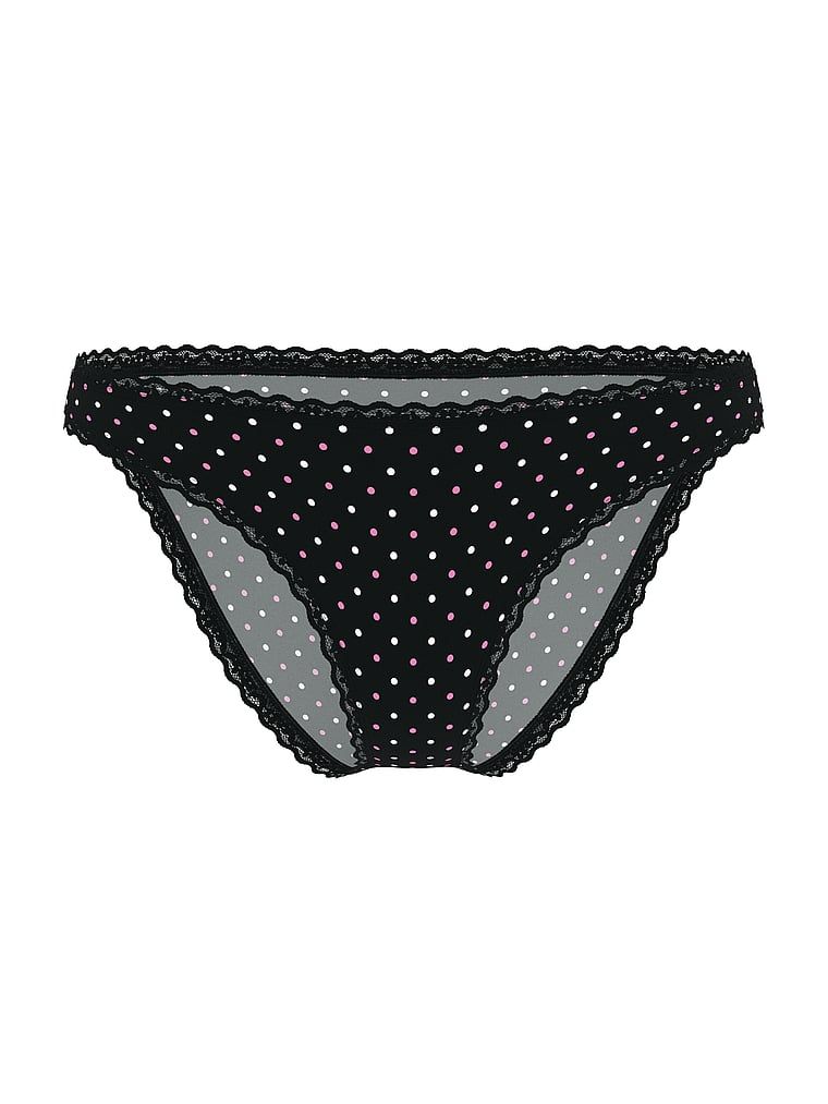 Majtki bawełniane z koronką Lace-Trim Bikini. Produkt jest wzorzysty i pochodzi z kolekcji Lacie. 