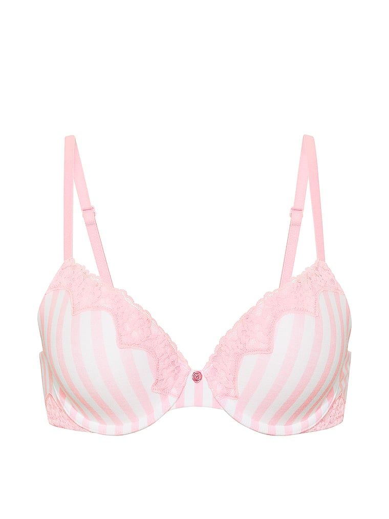 Biustonosz push-up bawełniany Perfect Shape. Produkt jest wzorzysty i pochodzi z kolekcji T-shirt. 