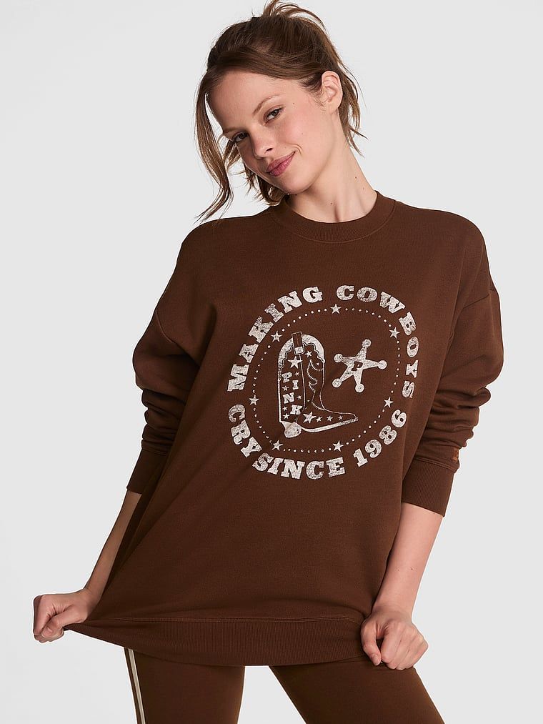 Bluza oversize z okrągłym dekoltem