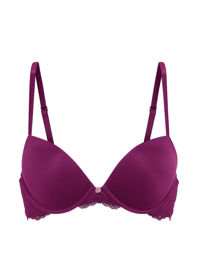 Biustonosz push-up Smooth and Lace. Produkt ma kolor fioletowy i pochodzi z kolekcji Dream Angels. 