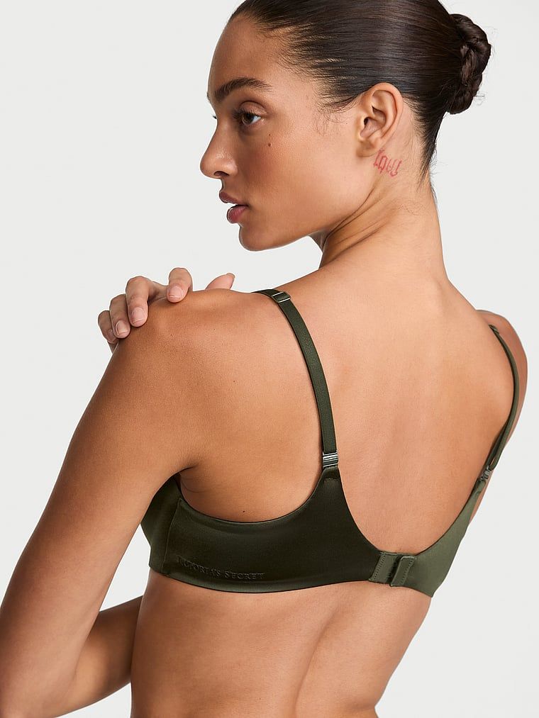 Biustonosz lekko usztywniany balkonetka FlexFactor. Produkt ma kolor zielony i pochodzi z kolekcji Body by Victoria. 