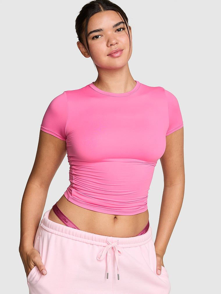 PINK Elastyczna koszulka PINK Base z krótkim rękawem