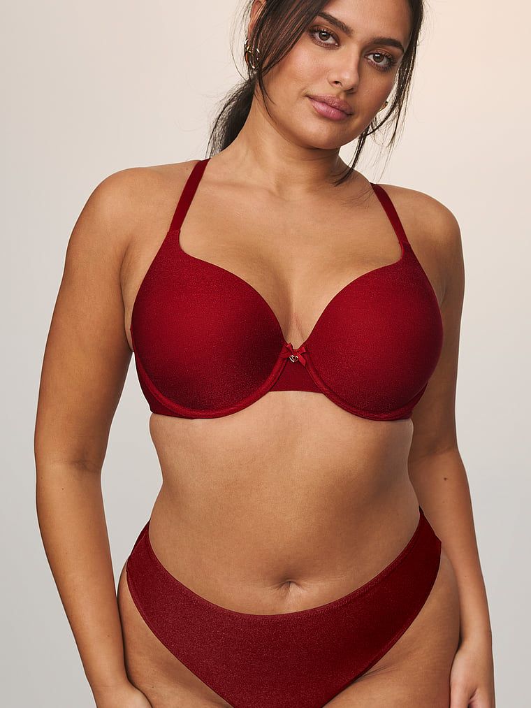 Majtki bezszwowe Shine Bikini. Produkt ma kolor czerwony i pochodzi z kolekcji Seamless. 