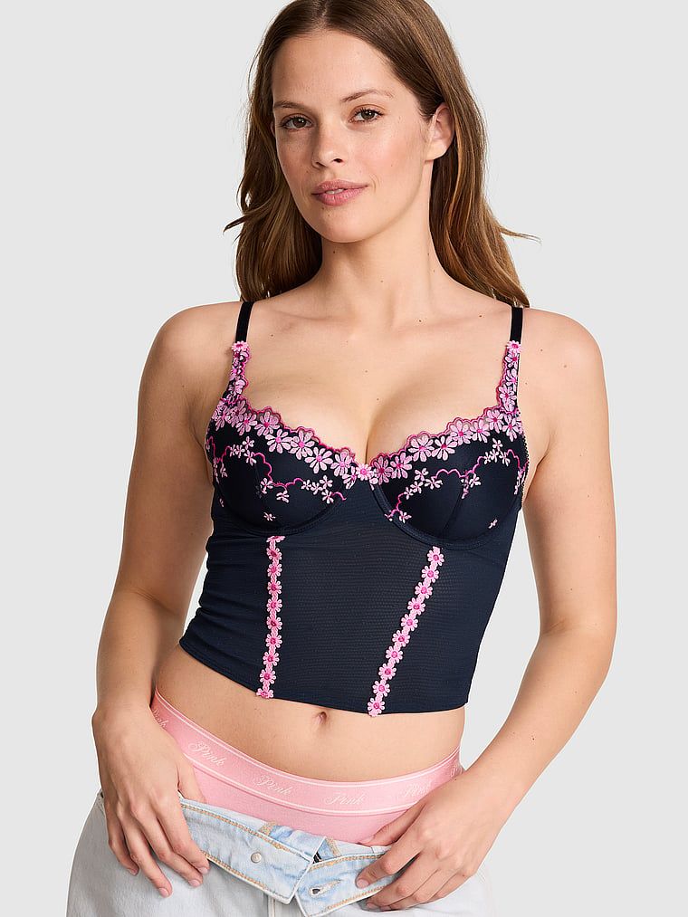 Top gorsetowy lekko usztywniany scoop PINK Wink