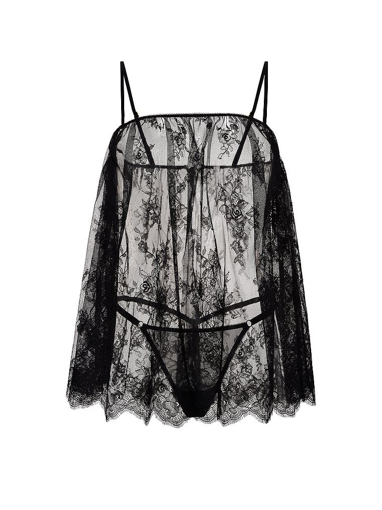 Halka i stringi Babydoll. Produkt ma kolor czarny i pochodzi z kolekcji Very Sexy. 