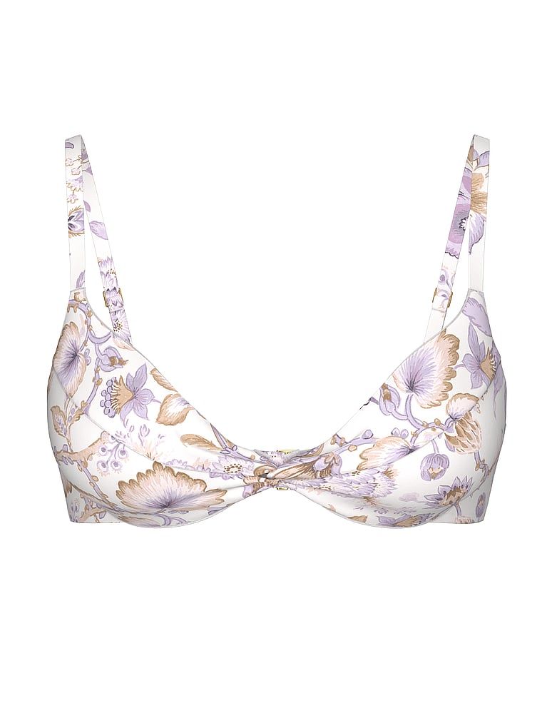 Góra od bikini z push-upem Essential Twist. Produkt ma wzór kwiatowy i pochodzi z kolekcji Victoria's Secret Swim. 