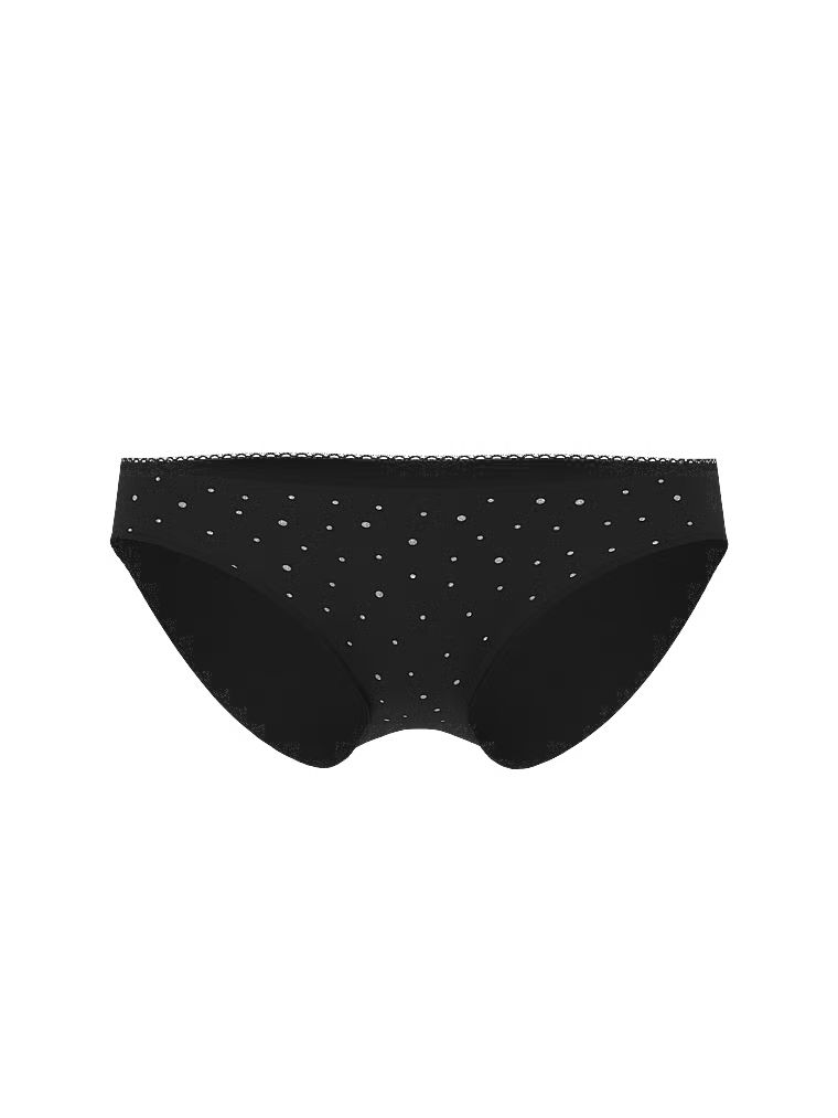 Majtki bawełniane z cekinami Sparkle Hiphugger. Produkt ma kolor czarny i pochodzi z kolekcji Victoria's Secret. 