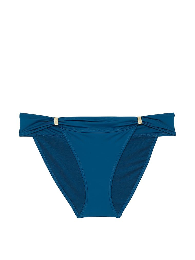 Dół od bikini Essential Harlow. Produkt ma kolor niebieski i pochodzi z kolekcji Victoria's Secret Swim. 