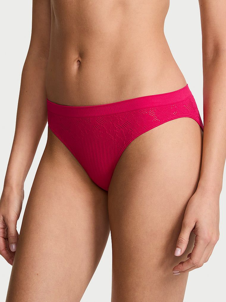 Seamless Majtki Floral Rib Bikini