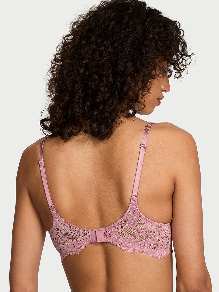 Dream Angels Biustonosz lekko usztywniany koronkowy z błyszczącymi ramiączkami Twinkle Strap Demi