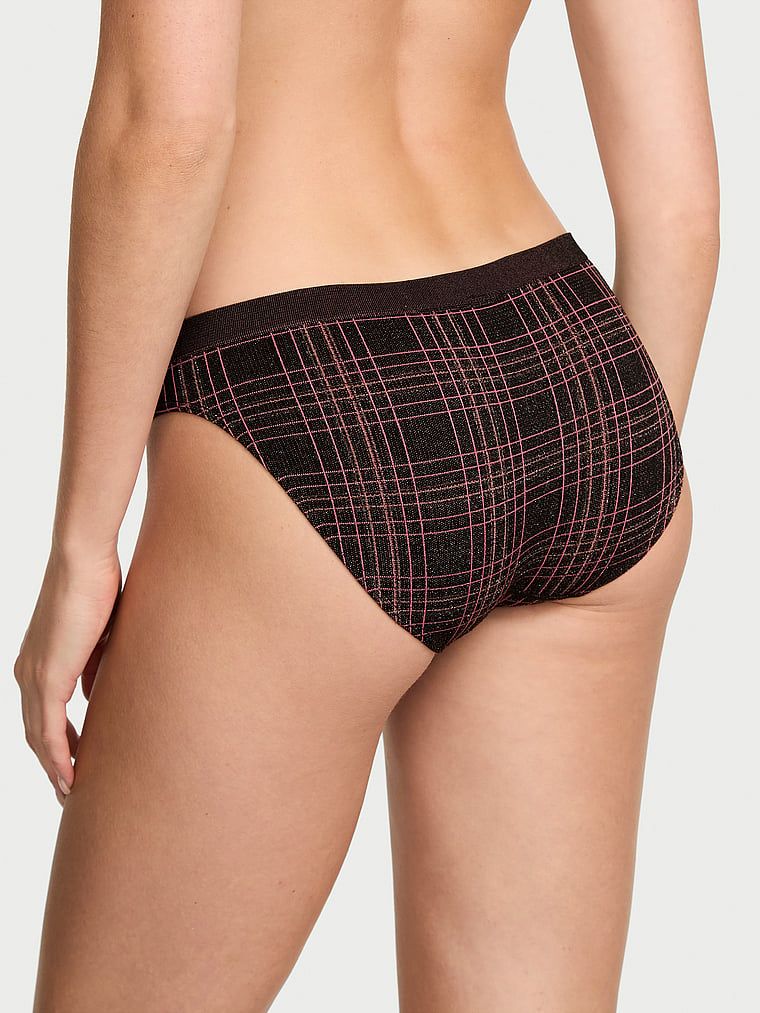 Majtki bezszwowe Shimmer Plaid Bikini. Produkt jest wzorzysty i pochodzi z kolekcji Seamless. 