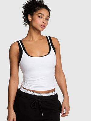 PINK Top All Day Cotton Double Up