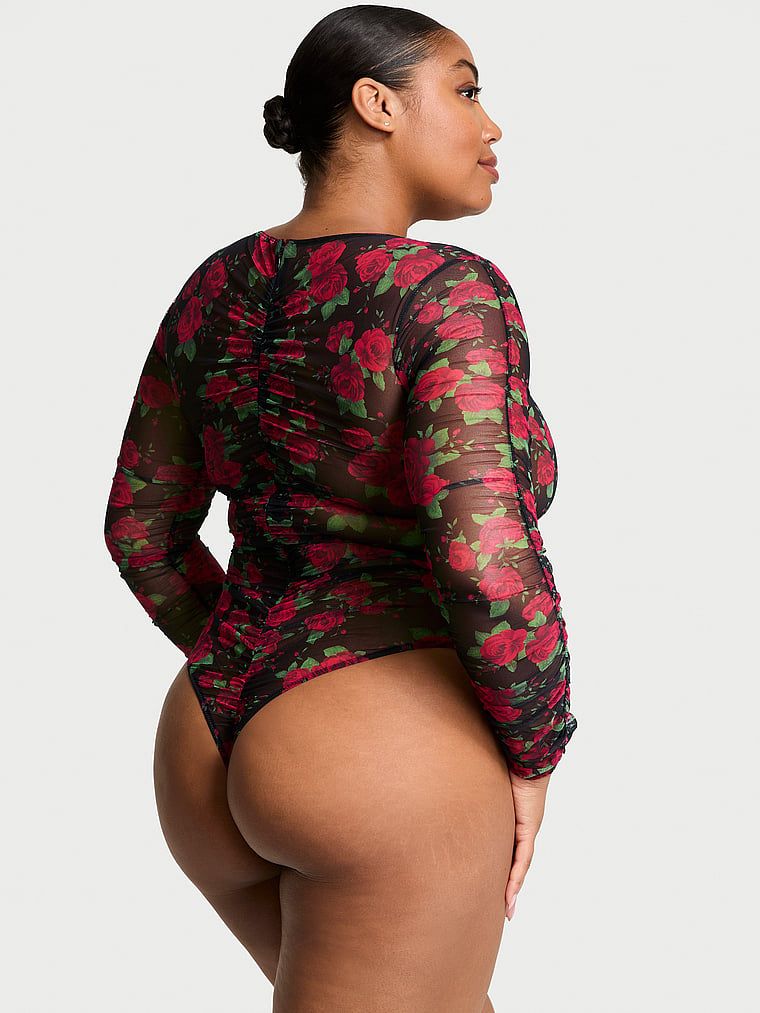 Very Sexy Body z prześwitującej siateczki Rose Mesh