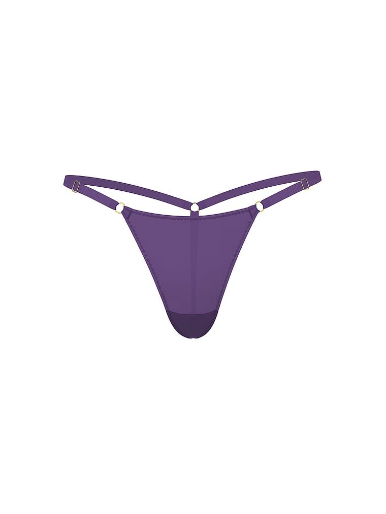 Stringi z regulowanymi paseczkami. Produkt ma kolor purpurowy i pochodzi z kolekcji Very Sexy. 