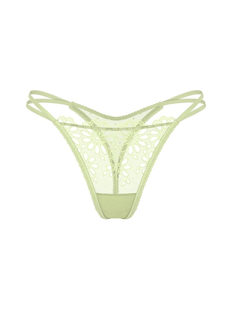 Stringi z siateczki Eyelet Mesh. Produkt ma kolor zielony i pochodzi z kolekcji Lacie. 