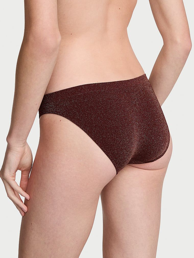Majtki z błyszczącego materiału Shimmer Bikini. Produkt ma kolor brązowy i pochodzi z kolekcji Seamless. 