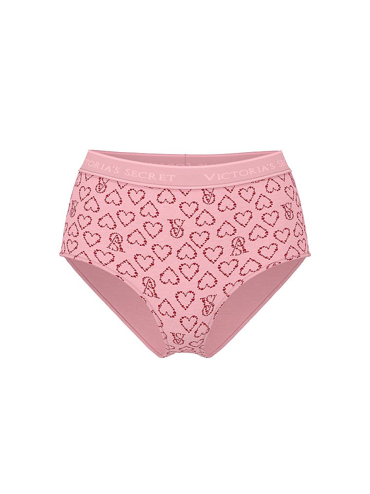 Cotton Majtki bawełniane figi z logo marki z wysokim stanem