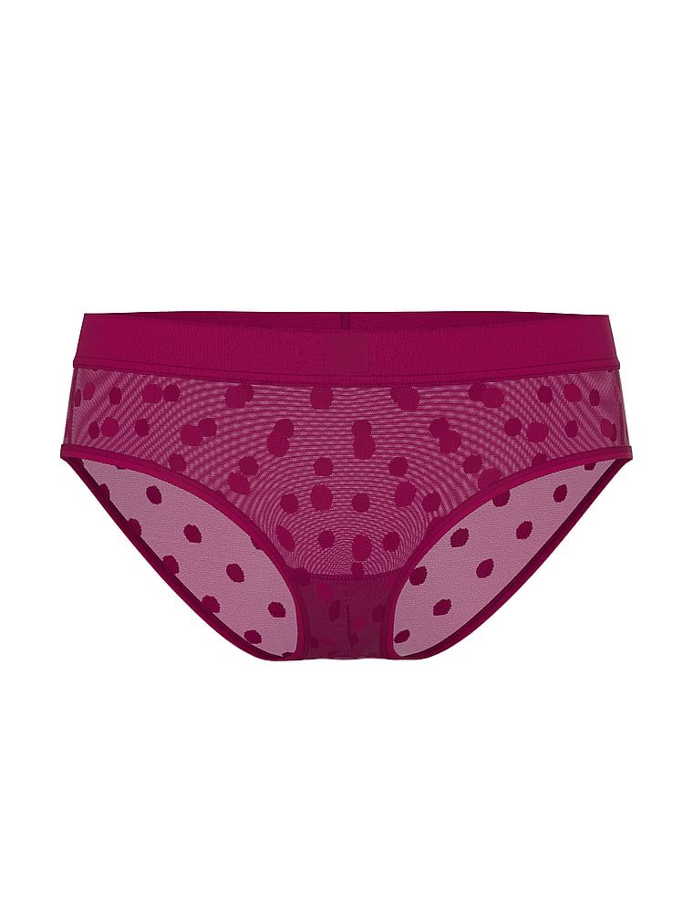 Majtki z siateczki Heritage Logo Hiphugger. Produkt ma kolor różowy i pochodzi z kolekcji Cotton. 