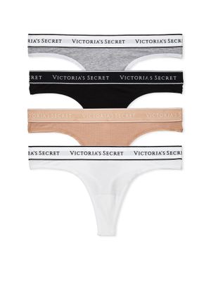 Znoszone różowe stringi Victoria Secret - Używane majtki