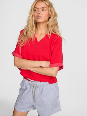 Bluza z krótkim rękawem i okrągłym dekoltem Campus Terry