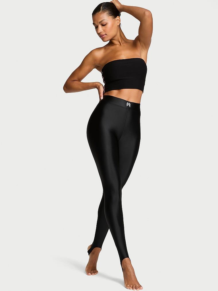 Legginsy z błyszczącego materiału VSX GlossyTech Stirrup. Produkt ma kolor czarny i pochodzi z kolekcji VSX. 