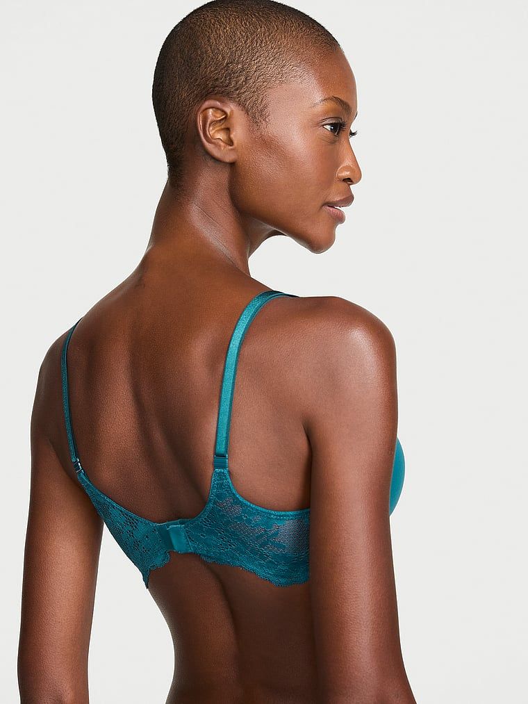 Biustonosz push-up Smooth and Lace. Produkt ma kolor niebieski i pochodzi z kolekcji Dream Angels. 