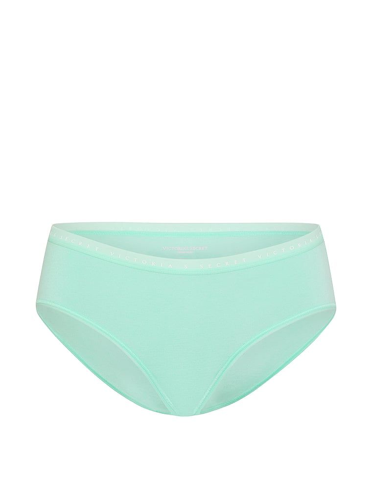 Majtki bawełniane Hiphugger. Produkt ma kolor zielony i pochodzi z kolekcji Victoria's Secret. 