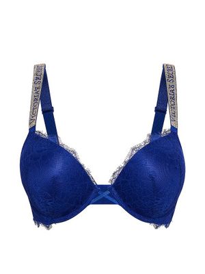Very Sexy Biustonosz push-up koronkowy z błyszczącymi ramiączkami Shine Strap