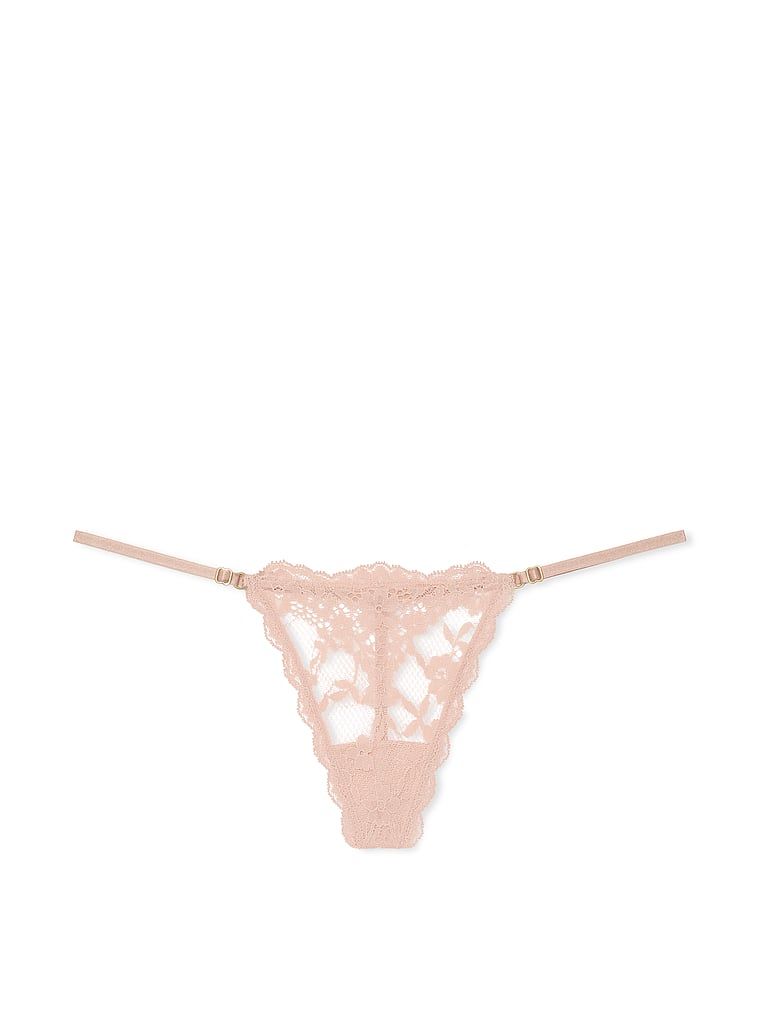 Dream Angels Stringi koronkowe z regulowanymi paskami Lace V-String