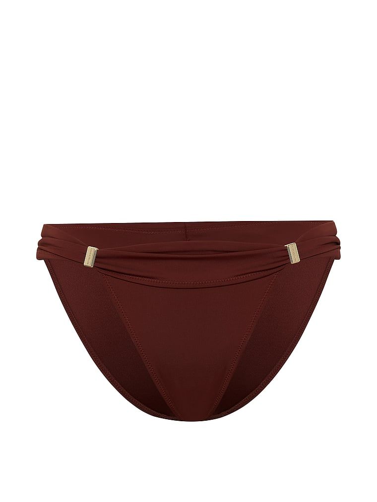 Dół od bikini Essential Harlow. Produkt jest wzorzysty i pochodzi z kolekcji Victoria's Secret Swim. 