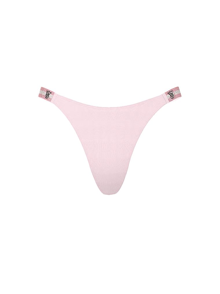 Stringi z błyszczącymi paskami Shine Strap. Produkt ma kolor różowy i pochodzi z kolekcji Very Sexy. 
