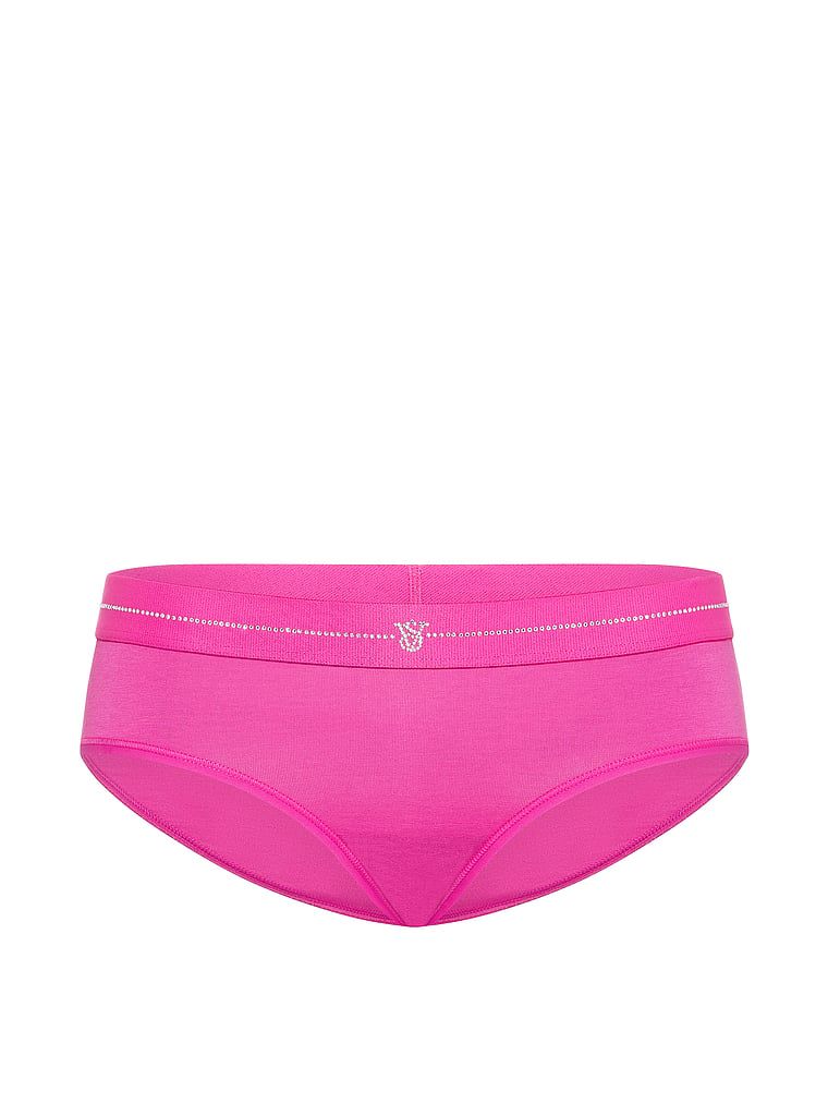 Majtki bawełniane Shine Logo Hiphugger. Produkt ma kolor różowy i pochodzi z kolekcji Cotton. 
