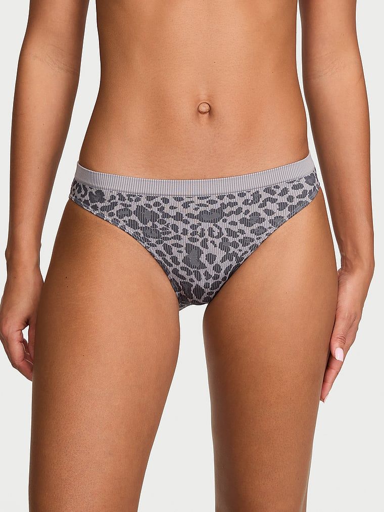 Seamless Majtki prążkowane Seamless Leopard Rib Bikini