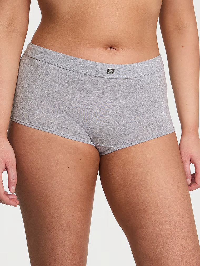 Cotton Majtki szorty bawełniane z logo w talii Boyshort Hardware