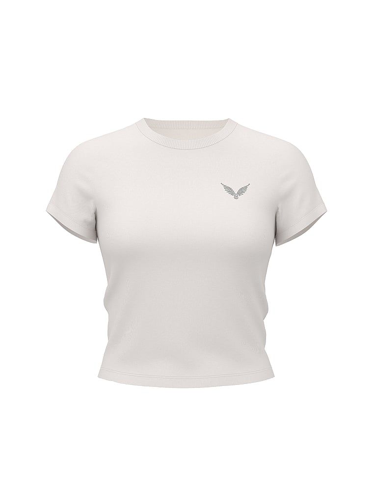 T-shirt bawełniany VSFS 2025. Produkt ma kolor biały i pochodzi z kolekcji Angel Essentials. 