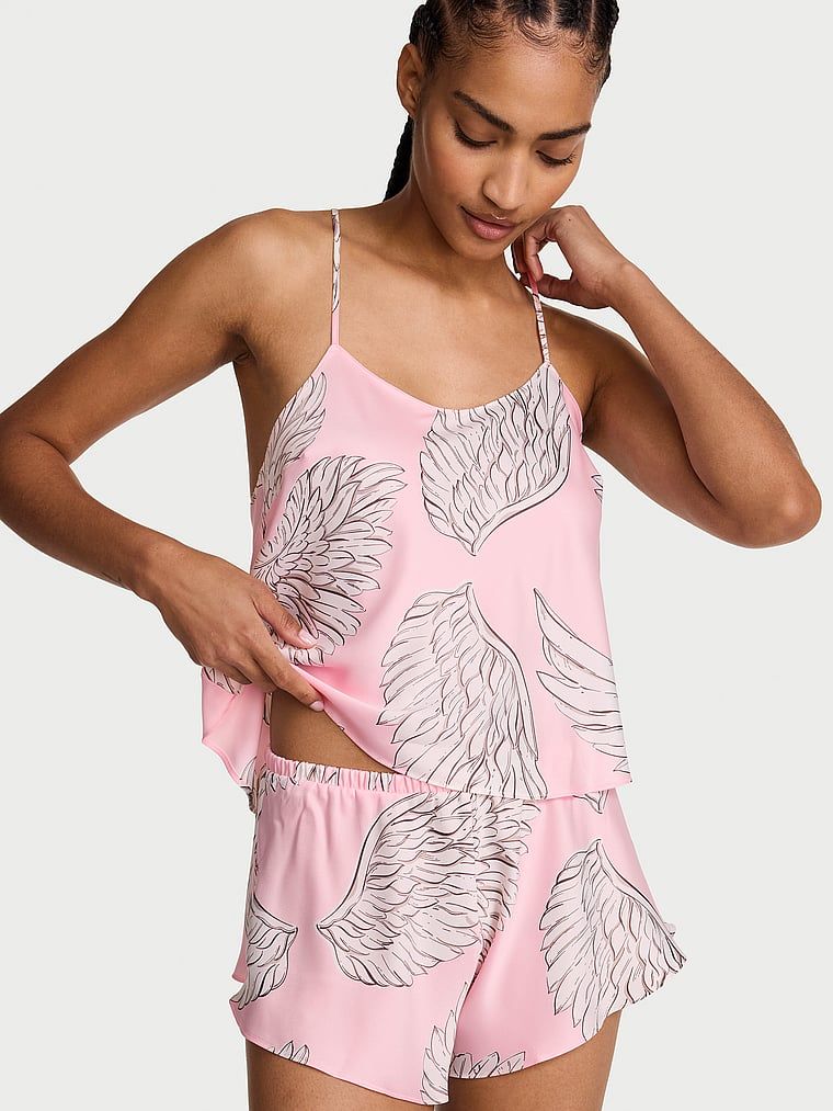 Victoria's Secret Satynowy zestaw do spania Cami Set