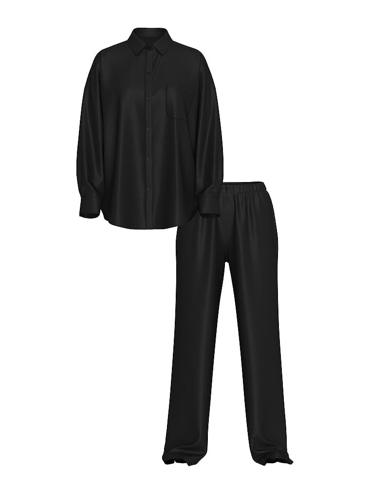 Victoria's Secret Piżama satynowa prześwitująca Luxe Sheer