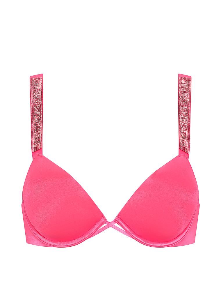 Very Sexy Biustonosz lekko usztywniany z błyszczącymi ramiączkami Shine Strap Demi