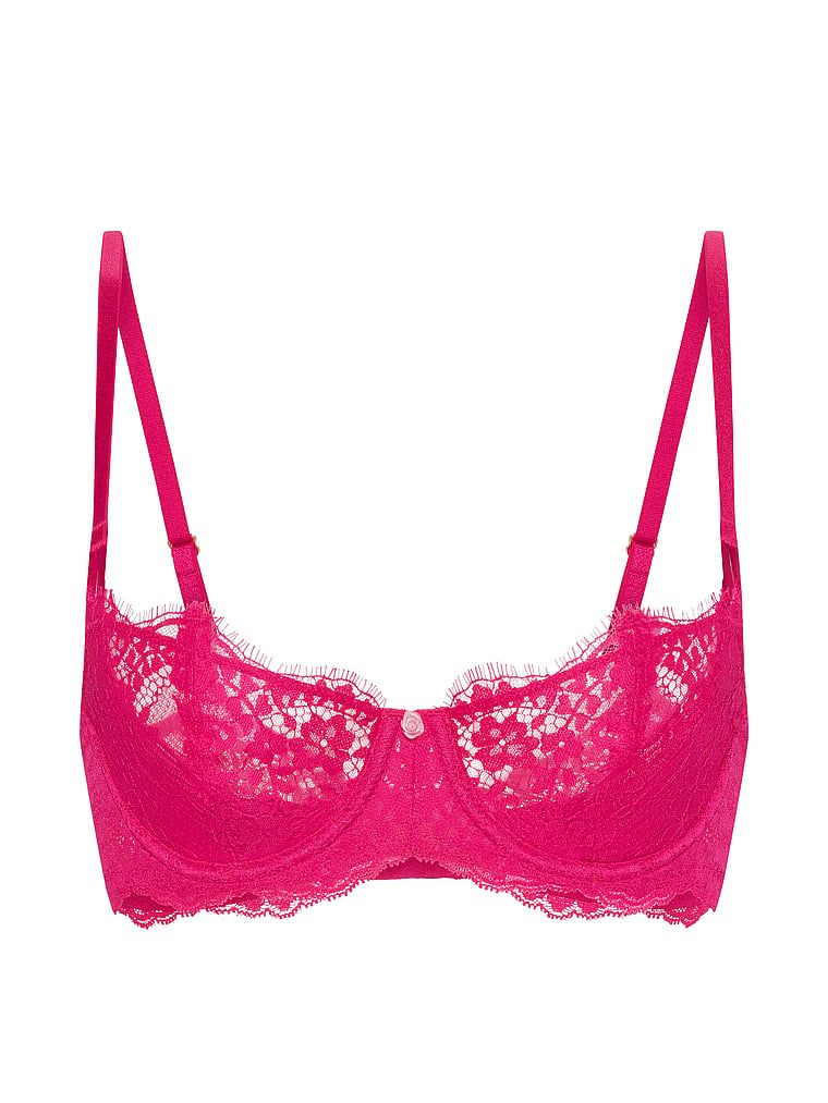 Biustonosz nieusztywniany balkonetka Wicked Lace Balconette. Produkt ma kolor różowy i pochodzi z kolekcji Dream Angels. 