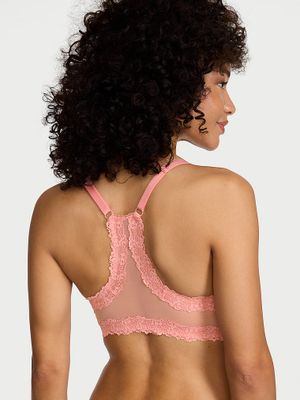 Body by Victoria Biustonosz lekko uszytywniany zapinany z przodu z koronką na plecach Racerback Demi
