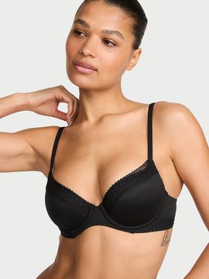Body by Victoria Biustonosz lekko usztywniany ze wstawkami z koronki Demi