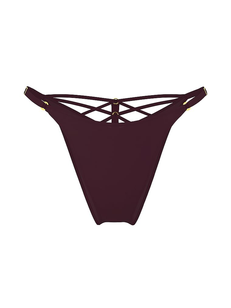 Majtki brazyliany z paseczkami z tyłu Brazilian. Produkt ma kolor purpurowy i pochodzi z kolekcji Very Sexy. 