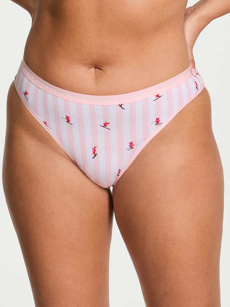 Majtki bawełniane Bikini. Produkt jest wzorzysty i pochodzi z kolekcji Victoria's Secret. 