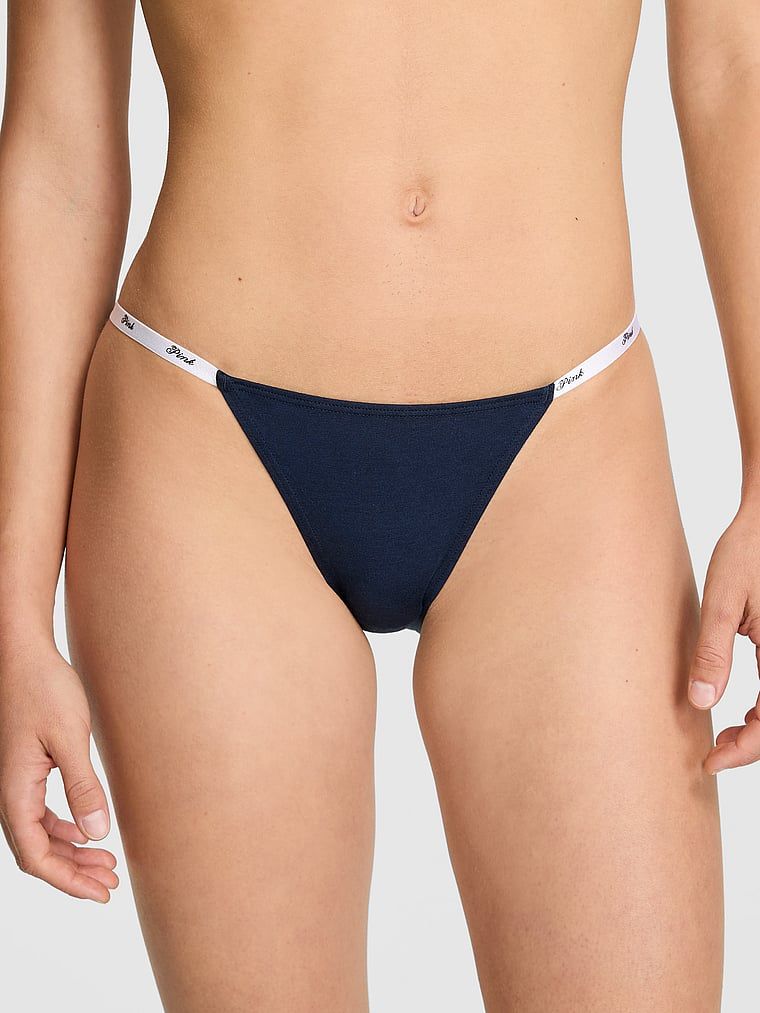 Majtki bikini z bawełny z logo