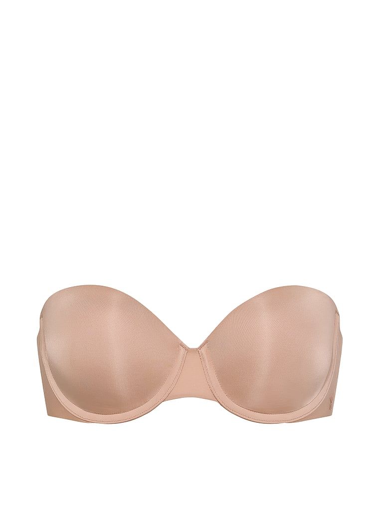Biustonosz push-up bez ramiączek Uplift Strapless. Produkt ma kolor beżowy i pochodzi z kolekcji Invisible by Victoria?s Secret. 