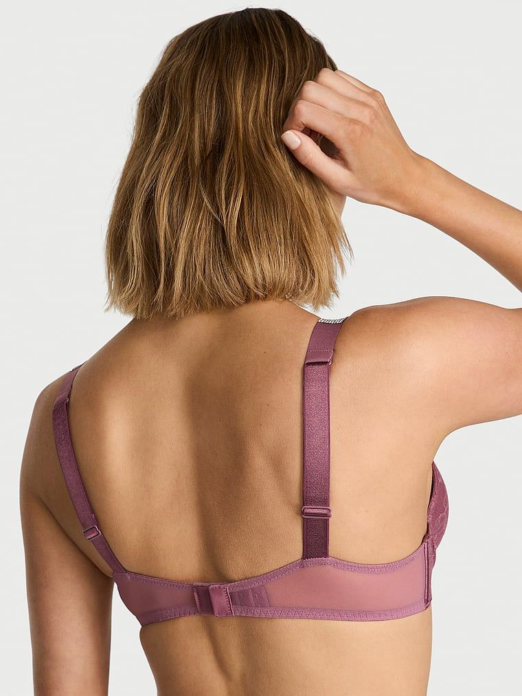 Very Sexy Biustonosz push-up koronkowy z błyszczącymi ramiączkami Shine Strap