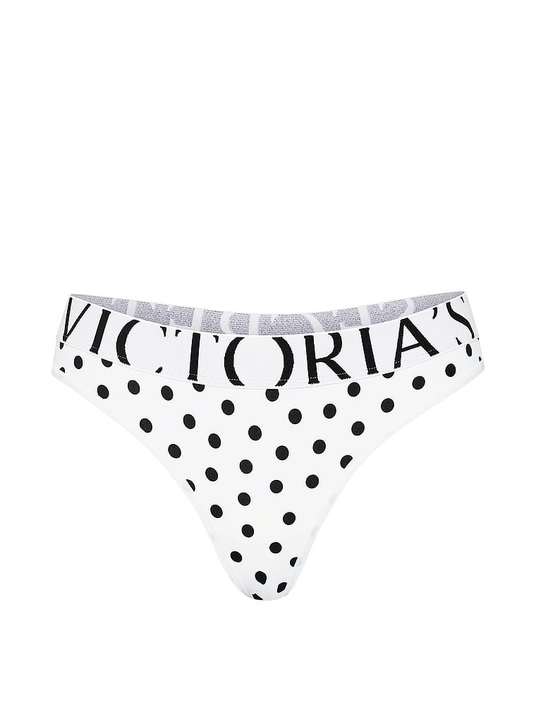 Stringi z logo Cool. Produkt jest wzorzysty i pochodzi z kolekcji Victoria's Secret. 