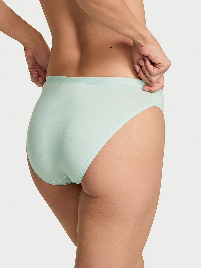 Majtki bawełniane Bikini. Produkt ma kolor zielony i pochodzi z kolekcji Victoria's Secret. 